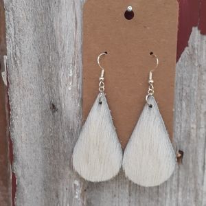 Handmade Cowhide and Sterling Silver Earri…